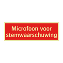 Microfoon voor stemwaarschuwing & Microfoon voor stemwaarschuwing & Microfoon voor stemwaarschuwing