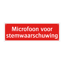 Microfoon voor stemwaarschuwing & Microfoon voor stemwaarschuwing & Microfoon voor stemwaarschuwing