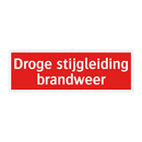 Droge stijgleiding brandweer & Droge stijgleiding brandweer & Droge stijgleiding brandweer