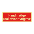 Handmatige rookafvoer vrijgave & Handmatige rookafvoer vrijgave & Handmatige rookafvoer vrijgave