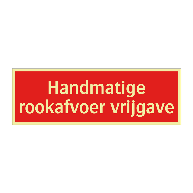 Handmatige rookafvoer vrijgave & Handmatige rookafvoer vrijgave & Handmatige rookafvoer vrijgave