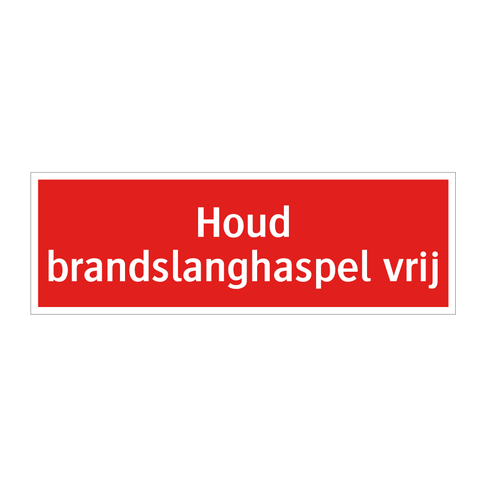 Koop Houd brandslanghaspel vrij bord | SignOnline | NL-F401