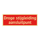 Droge stijgleiding aansluitpunt & Droge stijgleiding aansluitpunt & Droge stijgleiding aansluitpunt