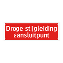 Droge stijgleiding aansluitpunt & Droge stijgleiding aansluitpunt & Droge stijgleiding aansluitpunt