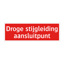 Droge stijgleiding aansluitpunt & Droge stijgleiding aansluitpunt & Droge stijgleiding aansluitpunt