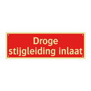 Droge stijgleiding inlaat & Droge stijgleiding inlaat & Droge stijgleiding inlaat