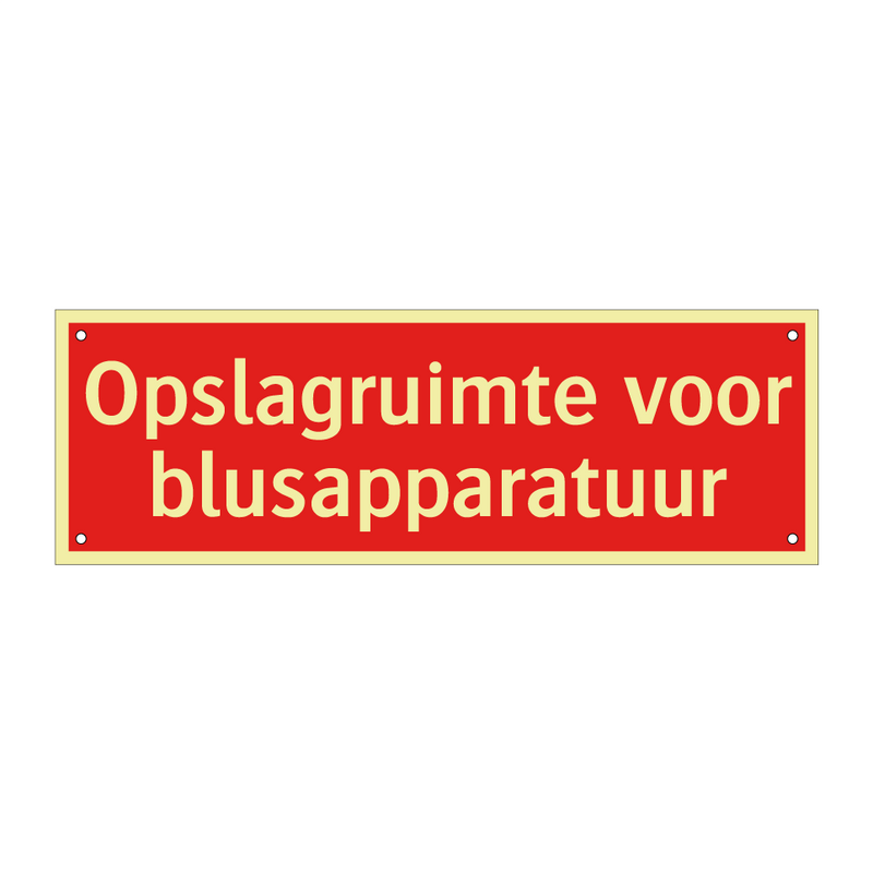 Opslagruimte voor blusapparatuur & Opslagruimte voor blusapparatuur