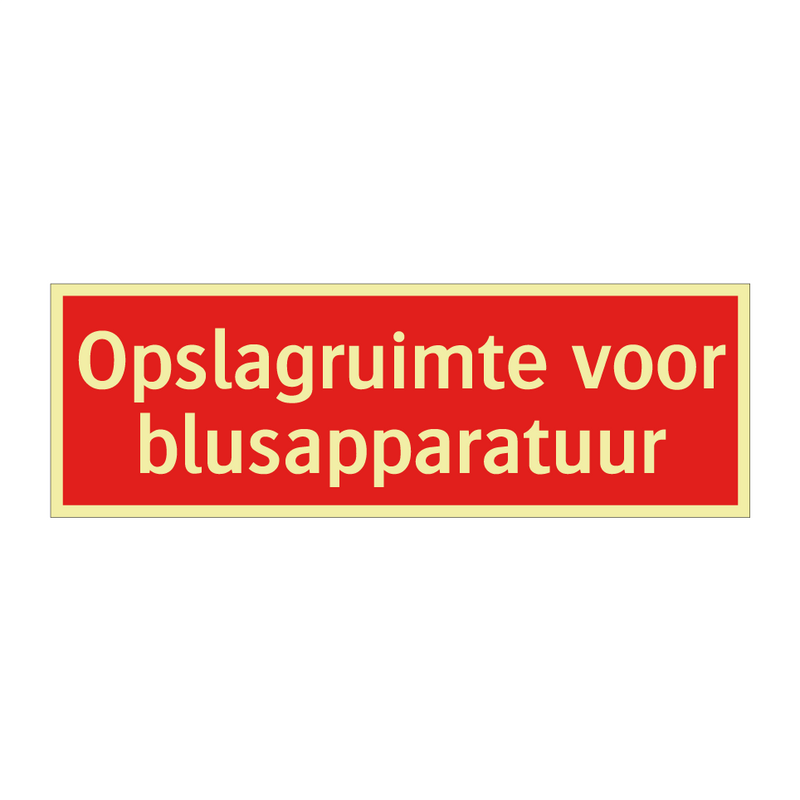 Opslagruimte voor blusapparatuur & Opslagruimte voor blusapparatuur