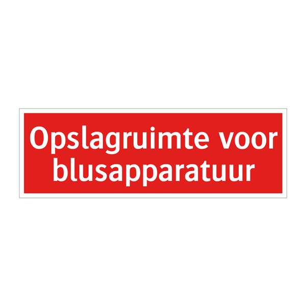 Opslagruimte voor blusapparatuur & Opslagruimte voor blusapparatuur