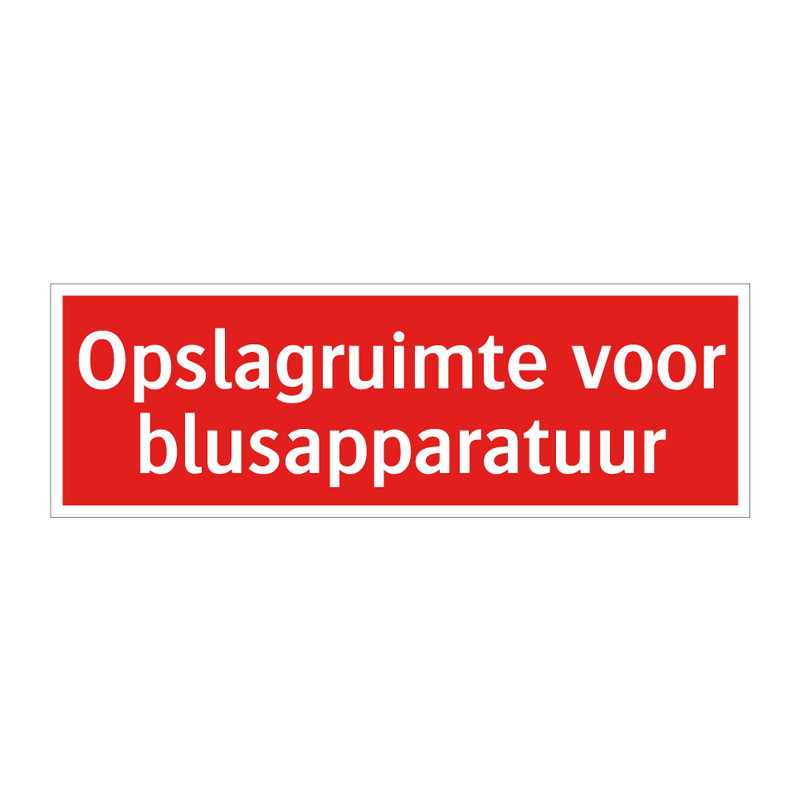 Opslagruimte voor blusapparatuur & Opslagruimte voor blusapparatuur
