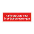 Parkeerplaats voor brandweervoertuigen & Parkeerplaats voor brandweervoertuigen