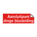 Aansluitpunt droge blusleiding & Aansluitpunt droge blusleiding & Aansluitpunt droge blusleiding