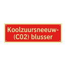 Koolzuursneeuw- (C02) blusser & Koolzuursneeuw- (C02) blusser & Koolzuursneeuw- (C02) blusser