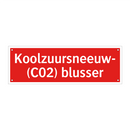 Koolzuursneeuw- (C02) blusser & Koolzuursneeuw- (C02) blusser & Koolzuursneeuw- (C02) blusser