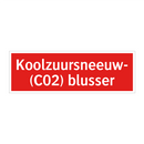 Koolzuursneeuw- (C02) blusser & Koolzuursneeuw- (C02) blusser & Koolzuursneeuw- (C02) blusser