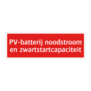 PV-batterij noodstroom en zwartstartcapaciteit & PV-batterij noodstroom en zwartstartcapaciteit