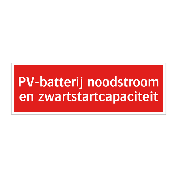 PV-batterij noodstroom en zwartstartcapaciteit & PV-batterij noodstroom en zwartstartcapaciteit