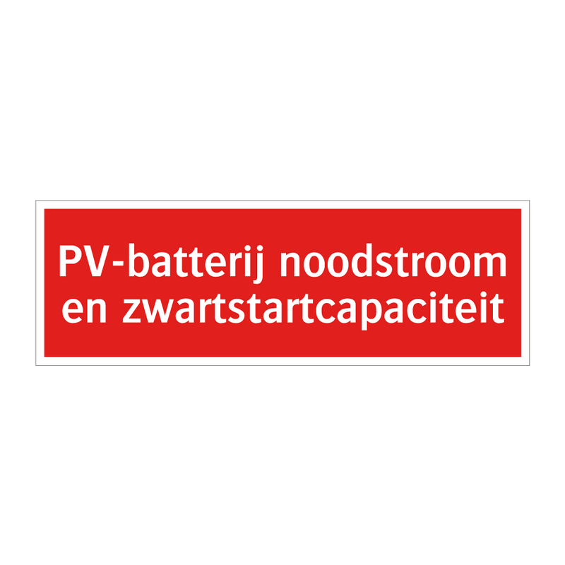 PV-batterij noodstroom en zwartstartcapaciteit & PV-batterij noodstroom en zwartstartcapaciteit
