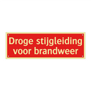 Droge stijgleiding voor brandweer & Droge stijgleiding voor brandweer