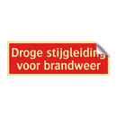 Droge stijgleiding voor brandweer & Droge stijgleiding voor brandweer