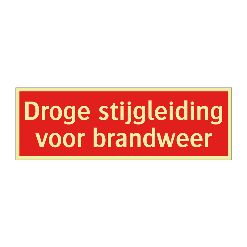 Droge stijgleiding voor brandweer & Droge stijgleiding voor brandweer