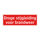 Droge stijgleiding voor brandweer & Droge stijgleiding voor brandweer