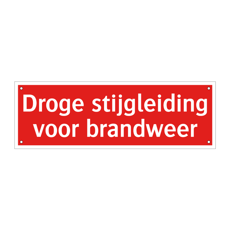 Droge stijgleiding voor brandweer & Droge stijgleiding voor brandweer