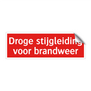 Droge stijgleiding voor brandweer & Droge stijgleiding voor brandweer