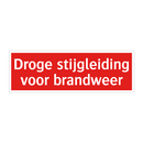 Droge stijgleiding voor brandweer & Droge stijgleiding voor brandweer