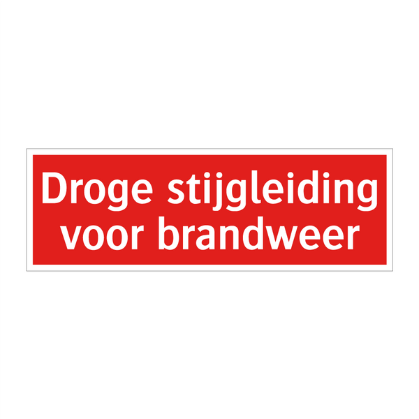 Droge stijgleiding voor brandweer & Droge stijgleiding voor brandweer