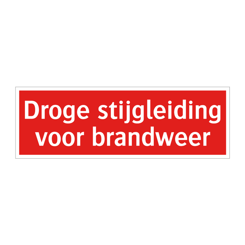 Droge stijgleiding voor brandweer & Droge stijgleiding voor brandweer