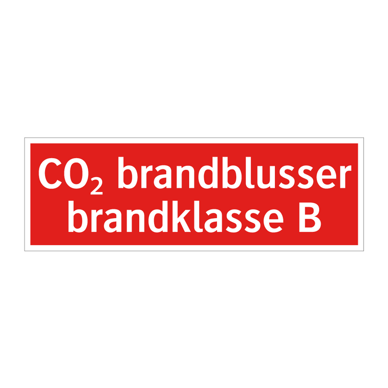 CO₂ brandblusser brandklasse B & CO₂ brandblusser brandklasse B