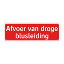 Afvoer van droge blusleiding & Afvoer van droge blusleiding & Afvoer van droge blusleiding