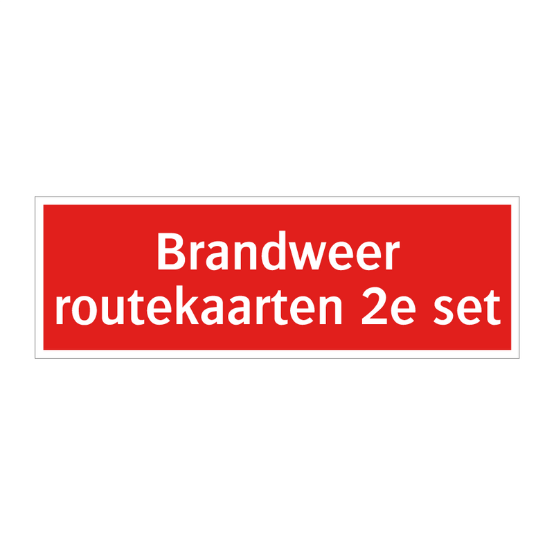 Brandweer routekaarten 2e set & Brandweer routekaarten 2e set & Brandweer routekaarten 2e set