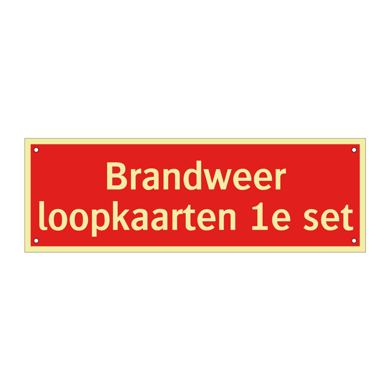 Brandweer loopkaarten 1e set & Brandweer loopkaarten 1e set & Brandweer loopkaarten 1e set