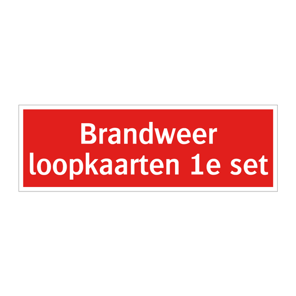Brandweer loopkaarten 1e set & Brandweer loopkaarten 1e set & Brandweer loopkaarten 1e set