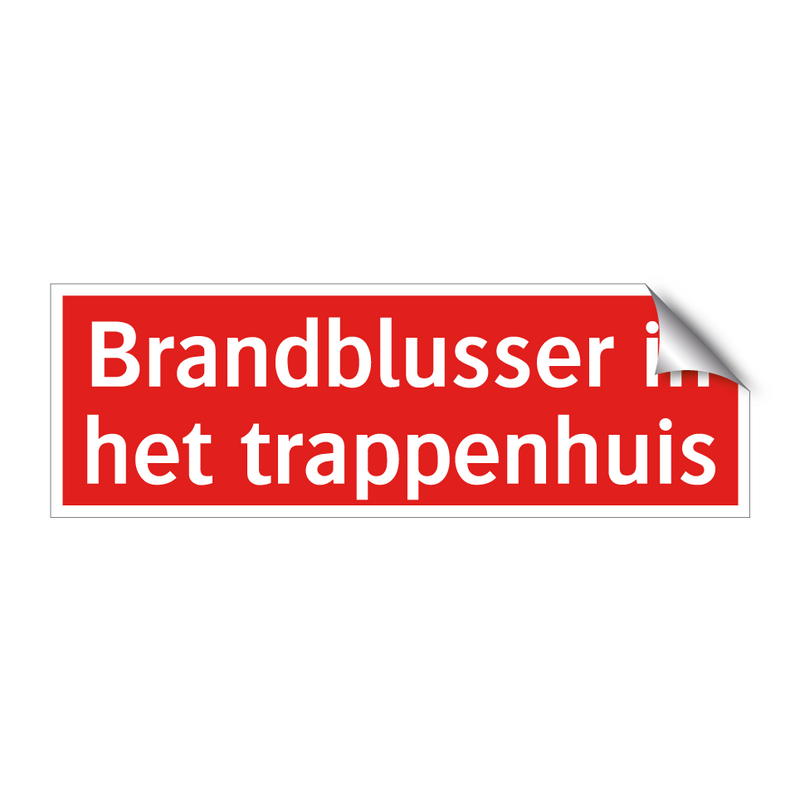 Brandblusser in het trappenhuis & Brandblusser in het trappenhuis & Brandblusser in het trappenhuis