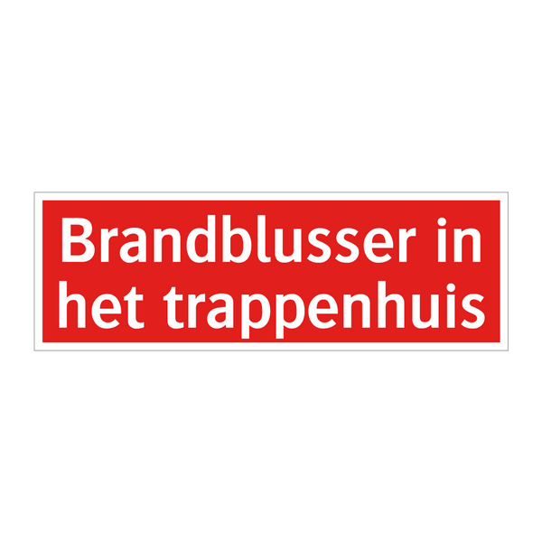 Brandblusser in het trappenhuis & Brandblusser in het trappenhuis & Brandblusser in het trappenhuis