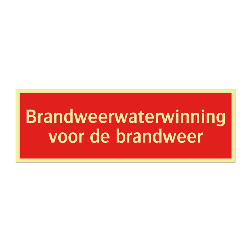 Brandweerwaterwinning voor de brandweer & Brandweerwaterwinning voor de brandweer