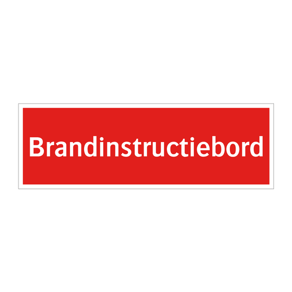 Brandinstructiebord & Brandinstructiebord & Brandinstructiebord & Brandinstructiebord