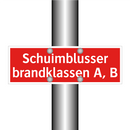 Schuimblusser brandklassen A, B & Schuimblusser brandklassen A, B & Schuimblusser brandklassen A, B