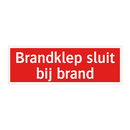 Brandklep sluit bij brand & Brandklep sluit bij brand & Brandklep sluit bij brand