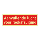 Aanvullende lucht voor rookafzuiging & Aanvullende lucht voor rookafzuiging