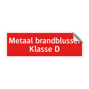 Metaal brandblusser Klasse D & Metaal brandblusser Klasse D & Metaal brandblusser Klasse D
