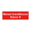 Metaal brandblusser Klasse D & Metaal brandblusser Klasse D & Metaal brandblusser Klasse D