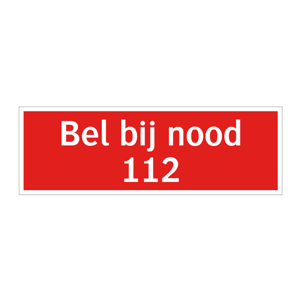 Bel bij nood 112 & Bel bij nood 112 & Bel bij nood 112 & Bel bij nood 112 & Bel bij nood 112