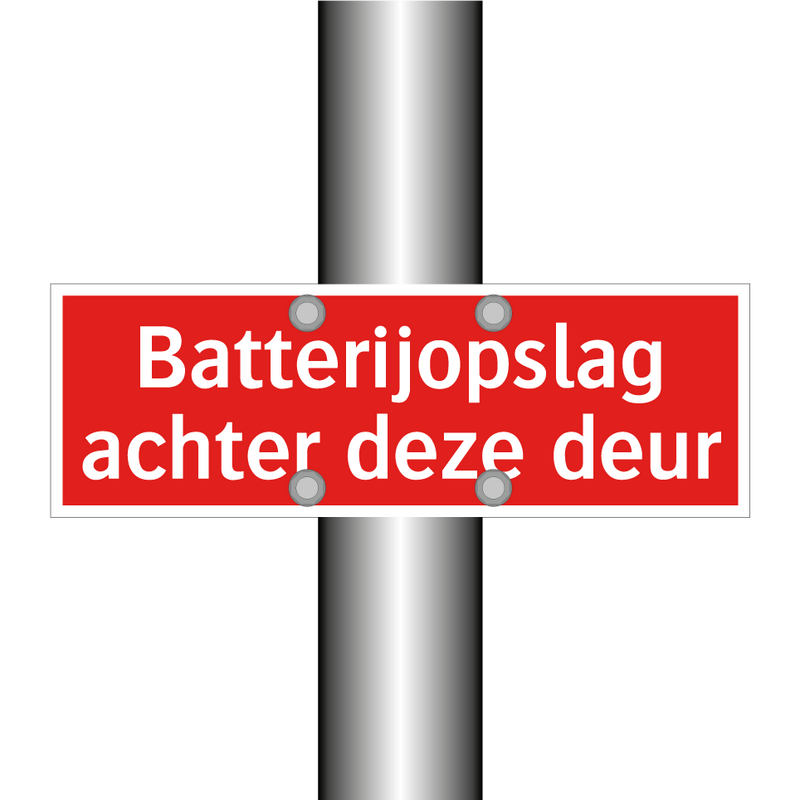 Batterijopslag achter deze deur & Batterijopslag achter deze deur & Batterijopslag achter deze deur