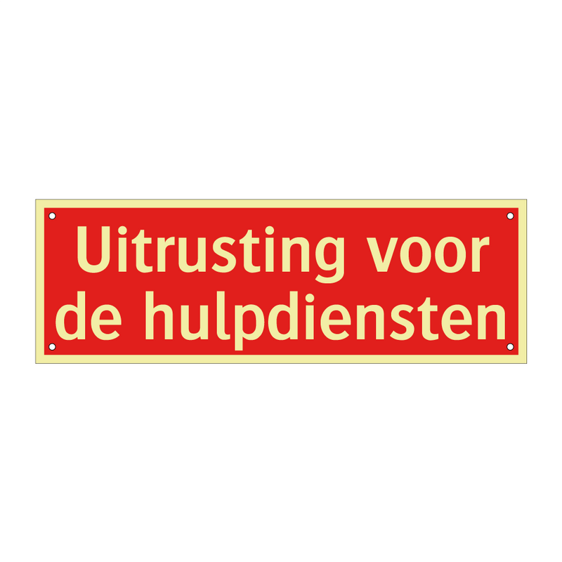 Uitrusting voor de hulpdiensten & Uitrusting voor de hulpdiensten & Uitrusting voor de hulpdiensten