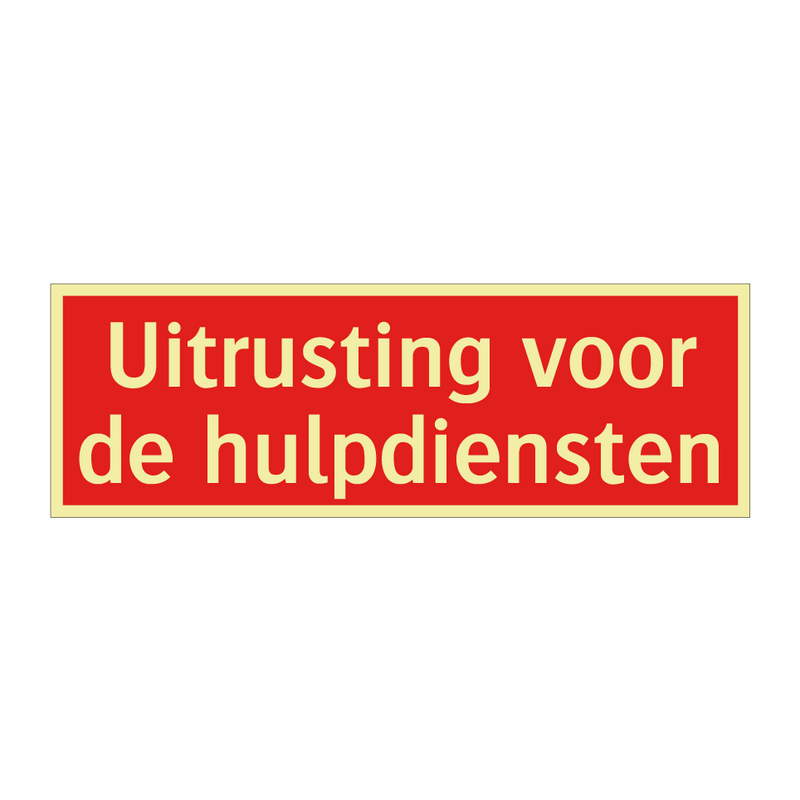Uitrusting voor de hulpdiensten & Uitrusting voor de hulpdiensten & Uitrusting voor de hulpdiensten