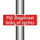 Pijl diagonaal links of rechts & Pijl diagonaal links of rechts & Pijl diagonaal links of rechts